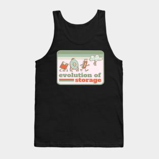 Funny Computer Cloud Storage Evolution Tank Top